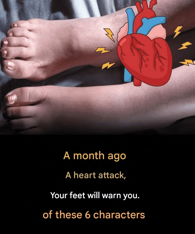 A month before a heart attack, your feet warn you of these six signs.