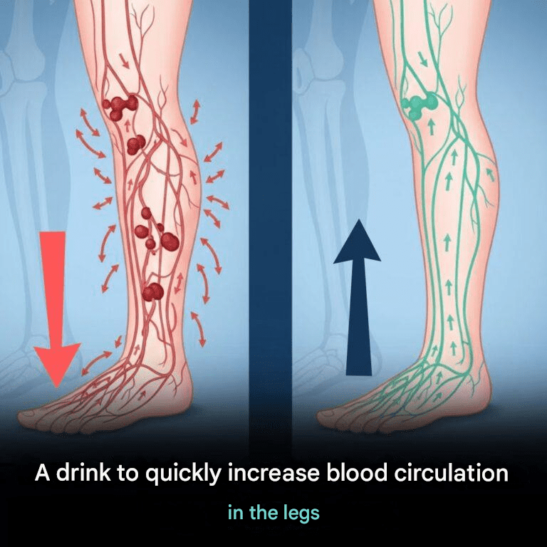 A drink to quickly increase blood circulation in your legs